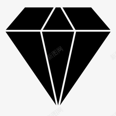 钻石珠宝石头图标图标