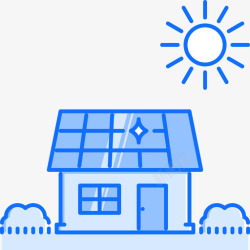 太阳屋太阳屋自然41号蓝色图标高清图片