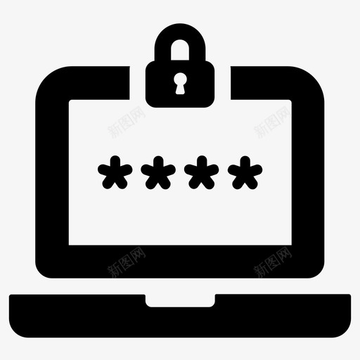 密码笔记本电脑锁定的笔记本电脑图标svg_新图网 https://ixintu.com 保护 安全 密码 笔记本电脑 锁定的笔记本电脑