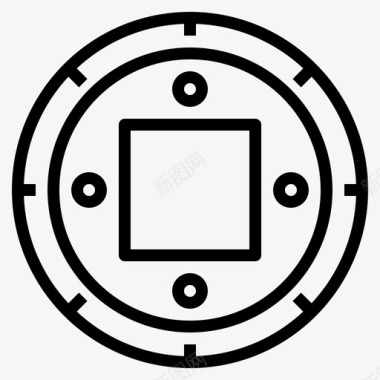 硬币中国圆形图标图标