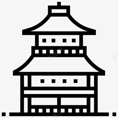 金阁寺建筑日本图标图标