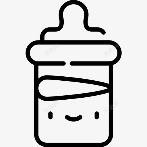 婴儿奶瓶婴儿淋浴7线性图标svg_新图网 https://ixintu.com 婴儿奶瓶 婴儿淋浴7 线性