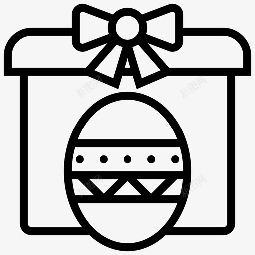 礼物盒子庆祝图标svg_新图网 https://ixintu.com 东线 复活节 庆祝 彩蛋 盒子 礼物