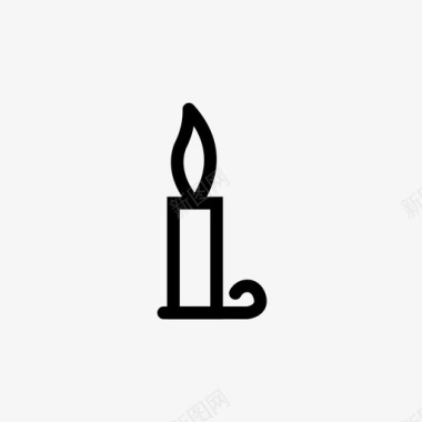 蜡烛生日火图标图标