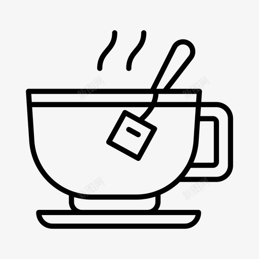 热茶杯子饮料图标svg_新图网 https://ixintu.com 杯子 热茶 饮料