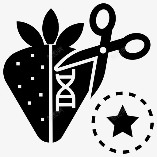 合成生物学基因转基因图标svg_新图网 https://ixintu.com 合成生物学 基因 改性 未来农业字形 转基因