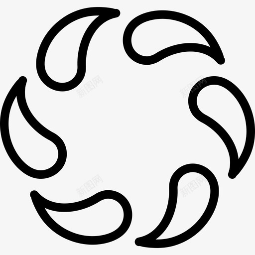 涡旋物理8线性图标svg_新图网 https://ixintu.com 涡旋 物理8 线性