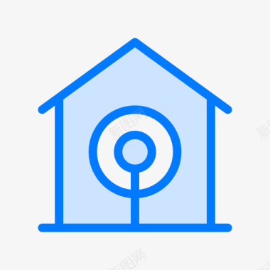 智能住宅电信2蓝色图标图标