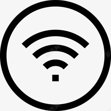Wifi通知4线性图标图标
