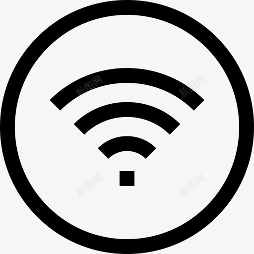 Wifi通知4线性图标svg_新图网 https://ixintu.com Wifi 线性 通知4