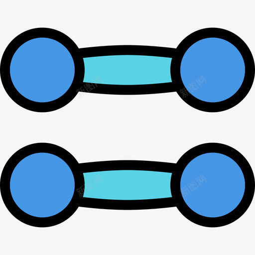 哑铃健身57线性颜色图标svg_新图网 https://ixintu.com 健身57 哑铃 线性颜色