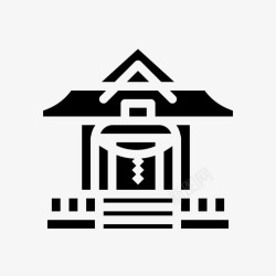 神社寺庙神社建筑日本图标高清图片