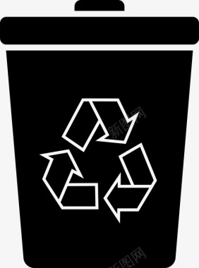 回收站罐垃圾图标图标