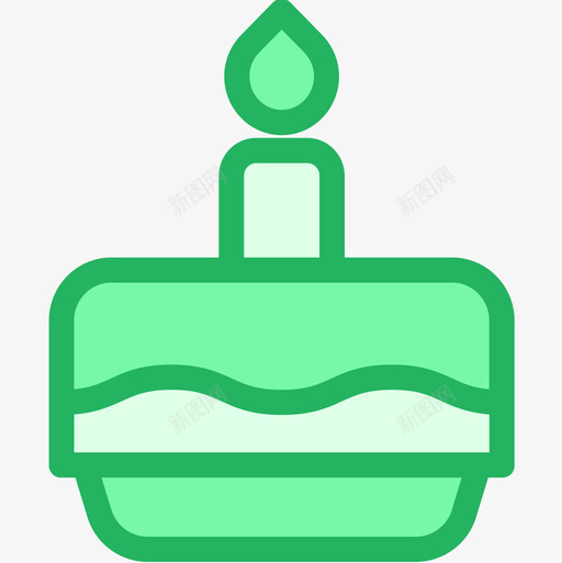 生日蛋糕庆祝11线形绿色图标svg_新图网 https://ixintu.com 庆祝11 生日蛋糕 线形绿色