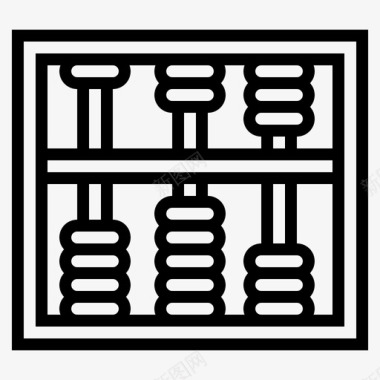 算盘计算中国图标图标