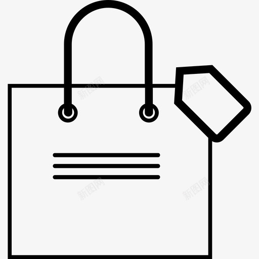 袋子标签礼物价格图标svg_新图网 https://ixintu.com 价格 生意 礼物 袋子标签 销售