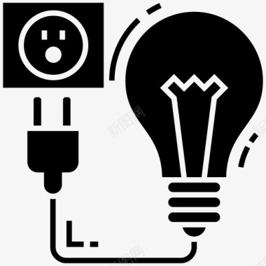 电能电力设施停电图标图标
