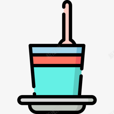 冷冻酸奶甜点糖果3线性颜色图标图标