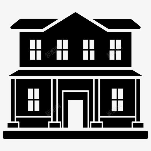 酒店小屋房子图标svg_新图网 https://ixintu.com 小屋 房子 房子雕纹图标包 旅店 汽车旅馆 酒店