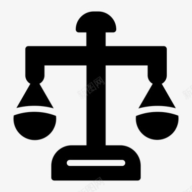 正义尺度平衡法律图标图标