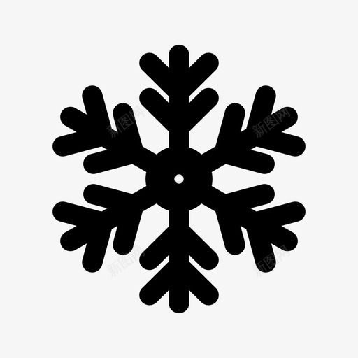 雪雪花冬天图标svg_新图网 https://ixintu.com 冬天 雕文 雪 雪花