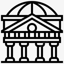2万毫安万神殿建筑意大利图标高清图片