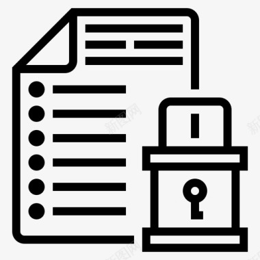 文件锁安全系统图标图标