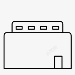 禁闭监狱禁闭市政房屋图标高清图片