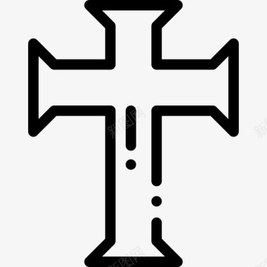 十字架精神上的7直系的图标图标