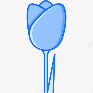 郁金香自然41蓝色图标图标