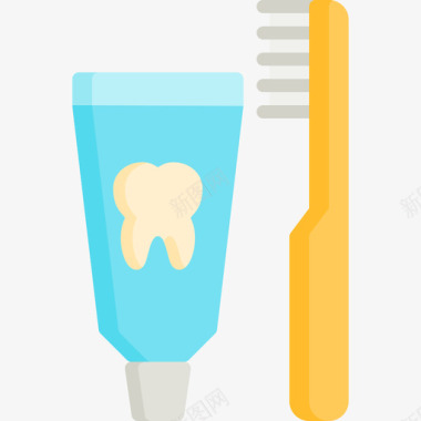 牙刷牙医17扁平图标图标