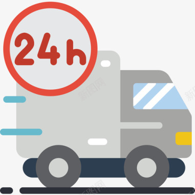 送货车邮政服务3扁平图标图标