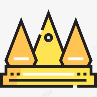 皇冠33号赌场线性颜色图标图标