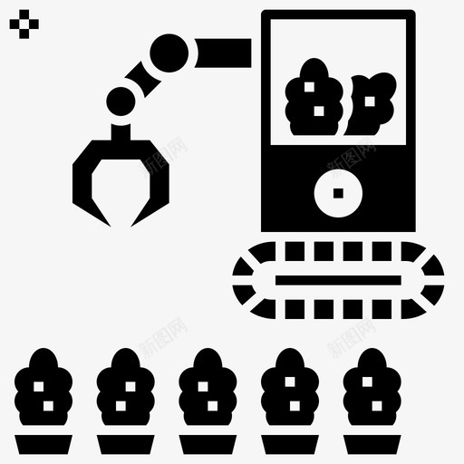 农业机器人农业耕作图标svg_新图网 https://ixintu.com 农业 农业机器人 农场 未来农业字形 机器人 耕作