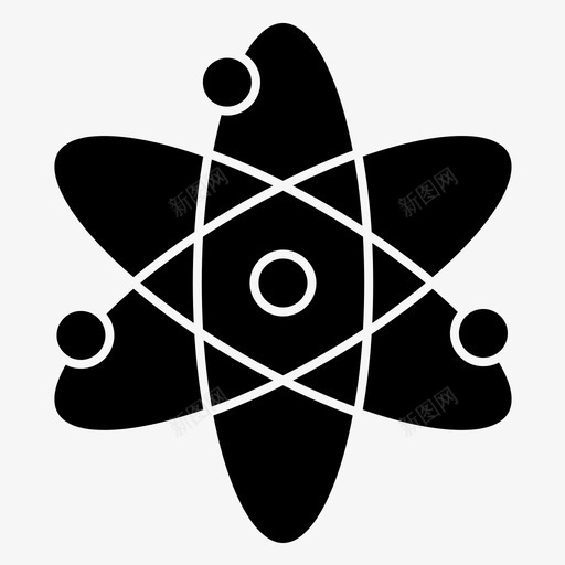 核原子化学图标svg_新图网 https://ixintu.com 化学 原子 核