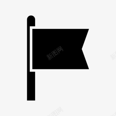 旗帜旗杆标志图标图标