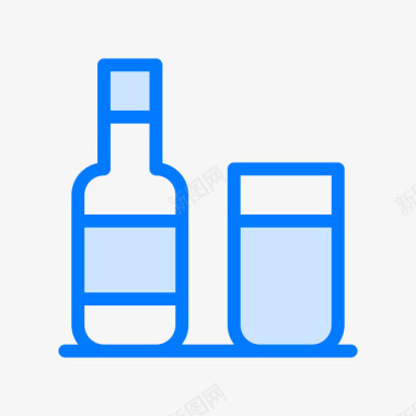 饮料荷兰2号蓝色图标图标
