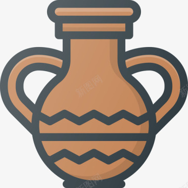 花瓶文化社区线彩图标图标