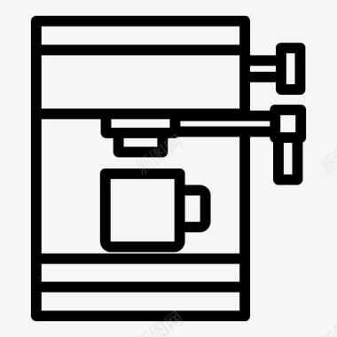 咖啡机食物咖啡店图标图标