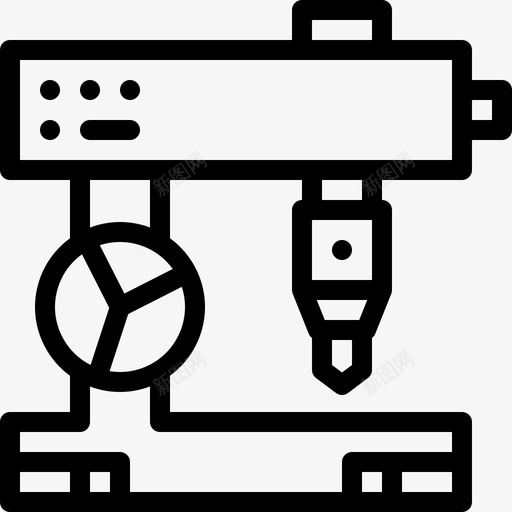 钻井工业流程15线性图标svg_新图网 https://ixintu.com 工业流程15 线性 钻井