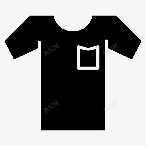T恤衣服纯色T恤图标svg_新图网 https://ixintu.com T恤 纯色T恤 衣服