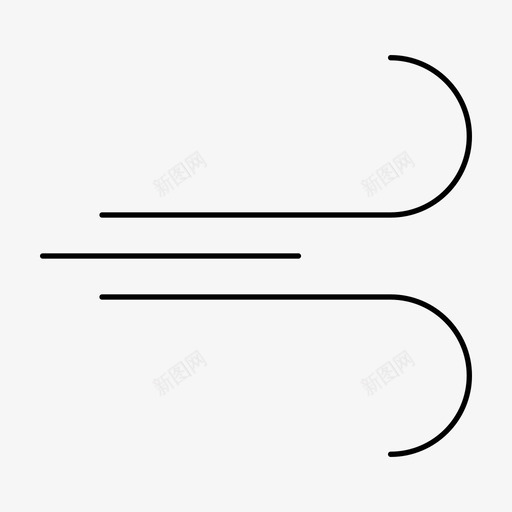 风空气季节图标svg_新图网 https://ixintu.com 假日瘦图标 天气 季节 空气 风