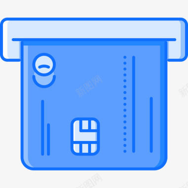 信用卡钱33蓝色图标图标