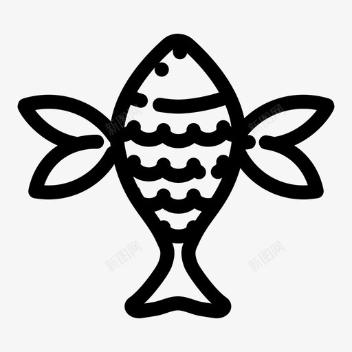 突变体生物学鱼类图标svg_新图网 https://ixintu.com 怪物 海洋 生物学 科学 突变体 鱼类