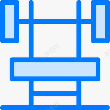 重量健身房12蓝色图标图标