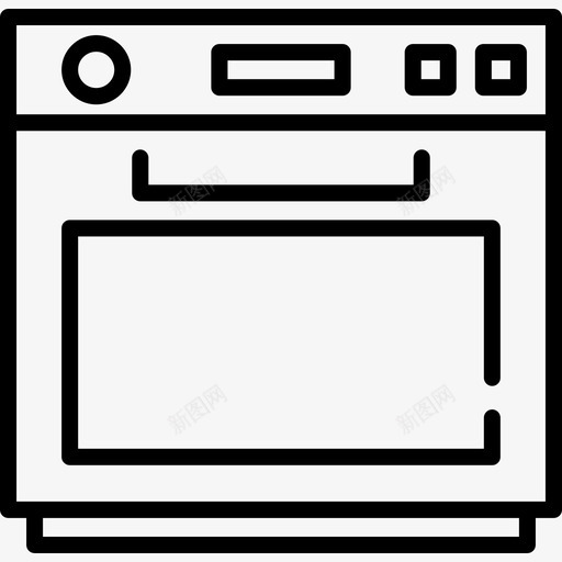烤箱烹饪49线性图标svg_新图网 https://ixintu.com 烤箱 烹饪49 线性