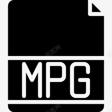 Mpg文件扩展名4填充图标图标