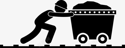 矿车推车铁路图标svg_新图网 https://ixintu.com 推车 矿车 铁路