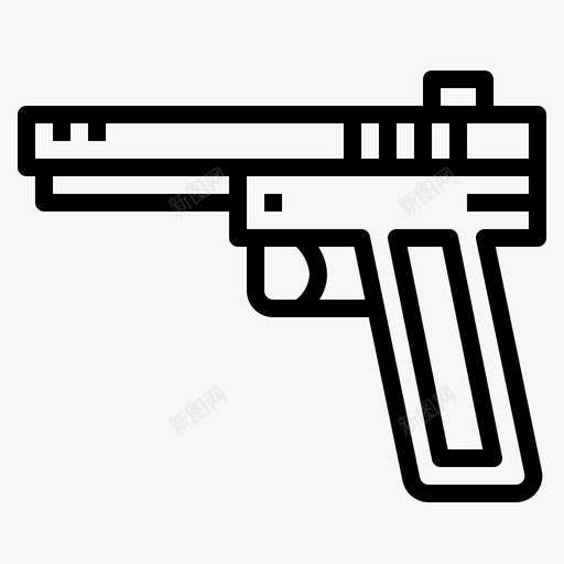 手枪枪战争图标svg_新图网 https://ixintu.com 战争 手枪 枪 武器
