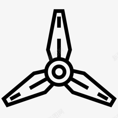 螺旋桨飞机桨叶图标图标